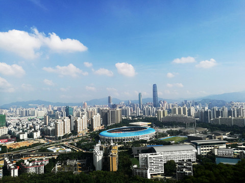 深圳筆架山公園 深圳鳥瞰風(fēng)景