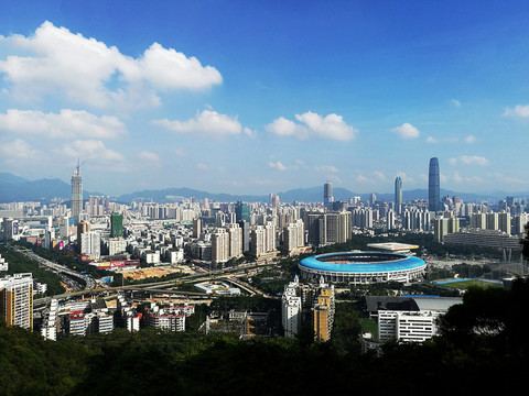 深圳筆架山公園 深圳鳥瞰風(fēng)景