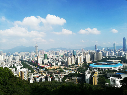 深圳筆架山公園 深圳鳥瞰風(fēng)景