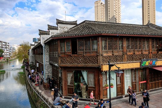 南塘老街 中式建筑 寧波旅游