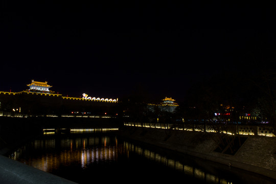 西安城墻 夜景