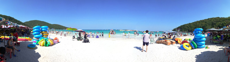 熱帶海灘全景圖