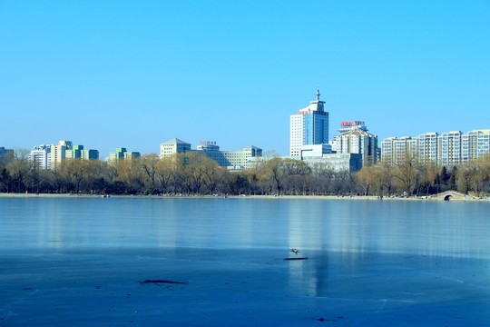 冬季湖景