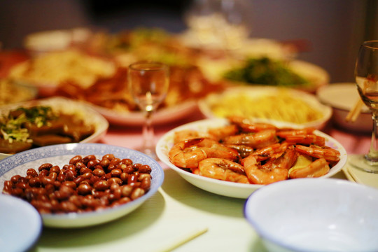 年夜飯 春節(jié) 過年 喜慶 新春