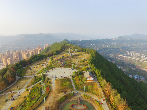 巴中望王山鳥瞰圖