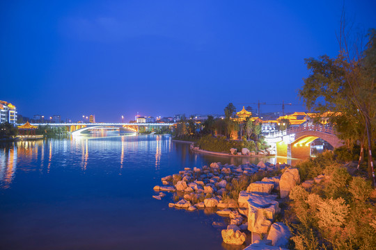 青州南陽河夜景