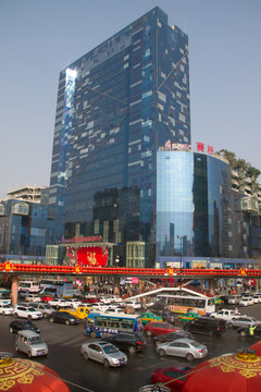 西安小寨十字 春節(jié)街景