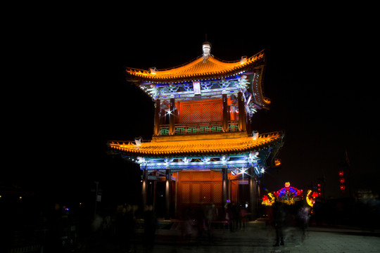 魁星樓 西安城墻夜景