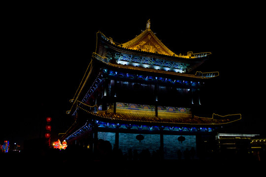西安永寧門 城樓 夜景