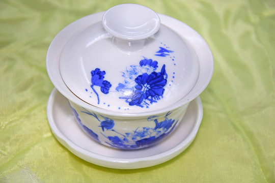 青花瓷茶具高清圖