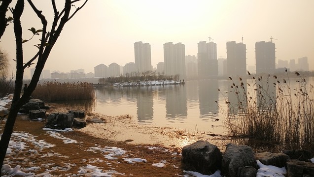 冬季的宿州市三角洲生態(tài)公園