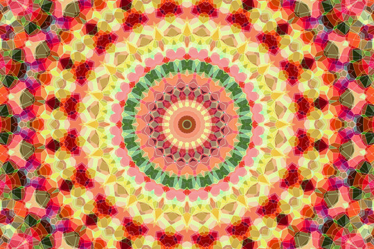 染色玻璃花型圖案 無分層