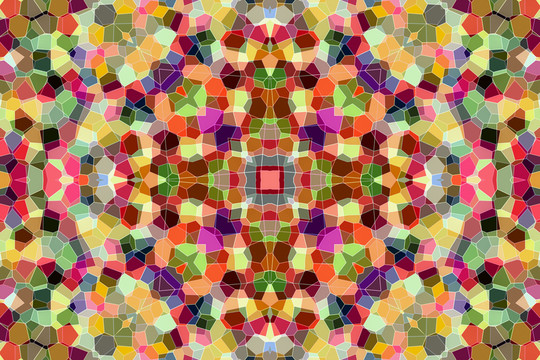 染色玻璃拼花圖案背景 無分層