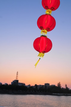 大紅燈彩 節(jié)日氣氛 新春景象