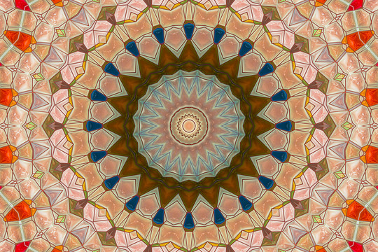 染色玻璃拼花背景圖案 無分層