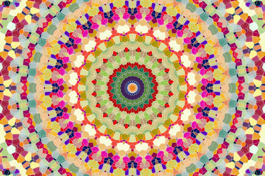 染色玻璃拼花背景圖案 無分層