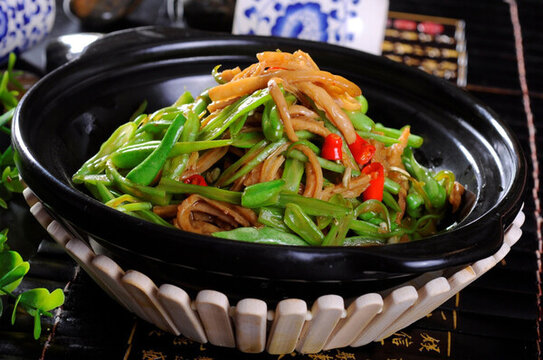 豆角腸頭煲