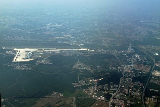 航拍沈陽機場全景