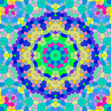 幾何花型玻璃圖案
