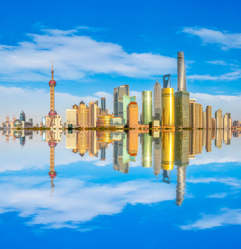 上海外灘陸家嘴風(fēng)光全景