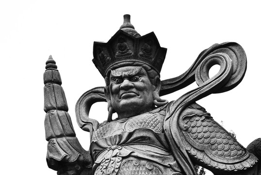 黑白石刻佛
