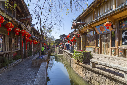 云南麗江大研古城街景