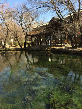 云南束河古鎮(zhèn)青青水草美景