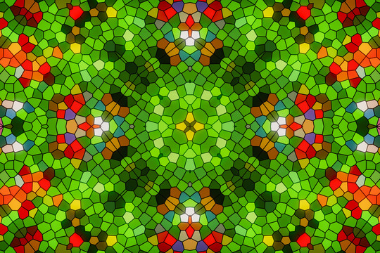 染色玻璃花型拼花圖案