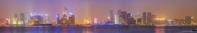 錢江新城夜景全景大畫幅