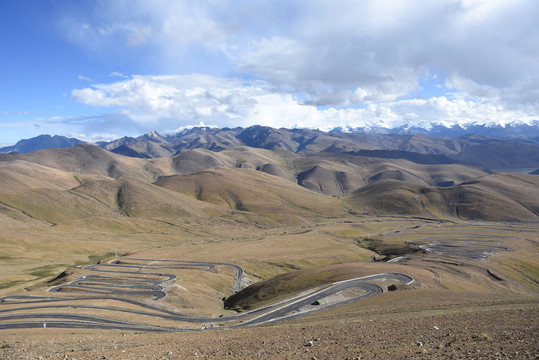鳥瞰喜馬拉雅山脈 盤山公路