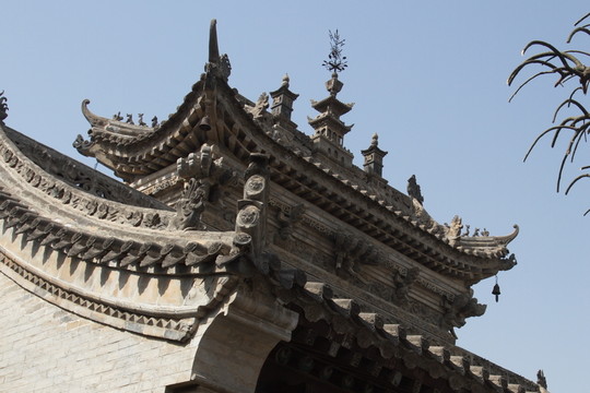 關(guān)中民居 屋頂磚雕