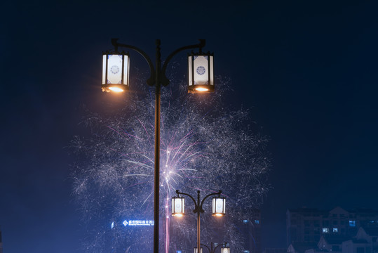 煙花夜空背景
