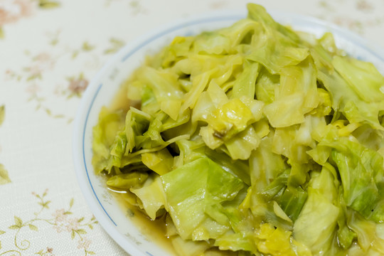 炒甘藍(lán)菜特寫