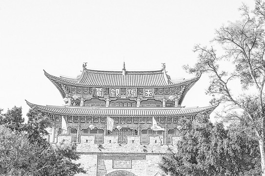 古鎮(zhèn)線描