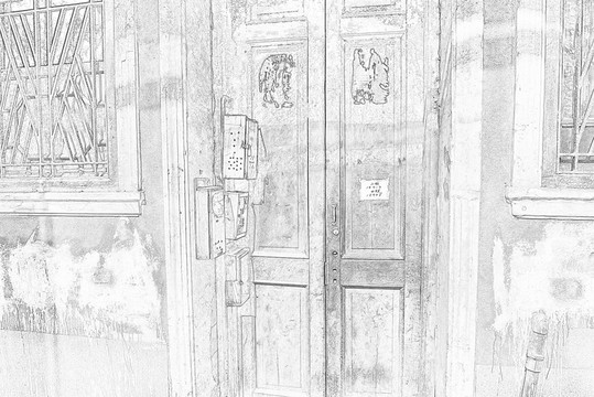 廣州西關(guān)建筑線描
