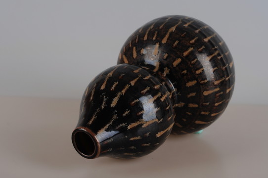 宋黑釉瓷 黑釉葫蘆瓶
