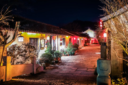 古鎮(zhèn)夜色 古建夜色