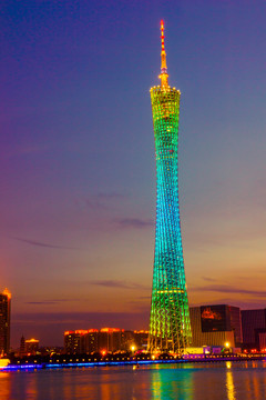 廣州電視塔小蠻腰廣州塔夜景