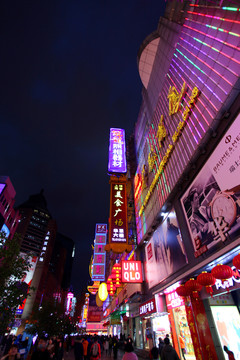 上海 南京路 夜色