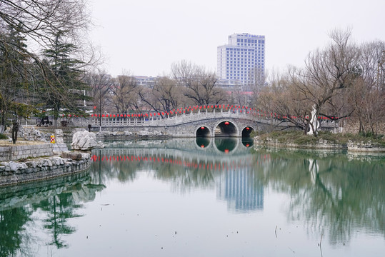 公園石橋 傍晚風(fēng)光