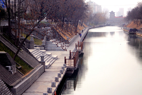 護(hù)城河 公園 環(huán)城公園 休閑