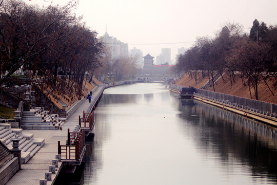 護(hù)城河 公園 環(huán)城公園 休閑