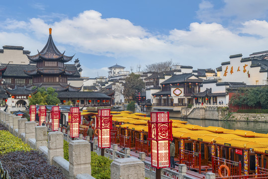 南京秦淮河 大畫(huà)幅