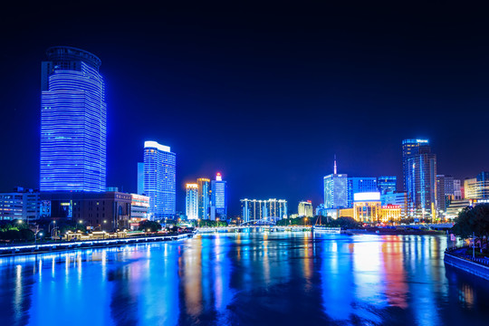 寧波三江口夜景