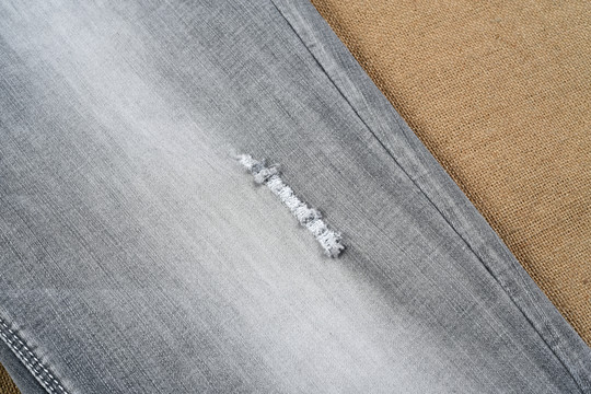 灰色牛仔服裝面料底紋背景大圖P