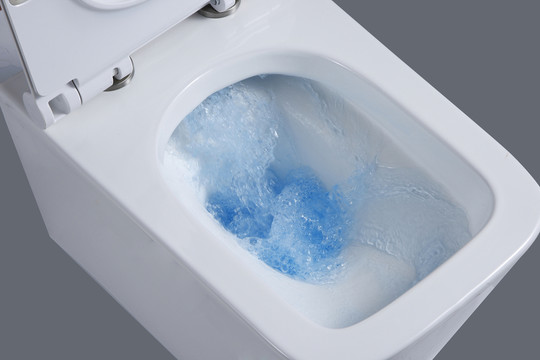 坐便器沖水特寫