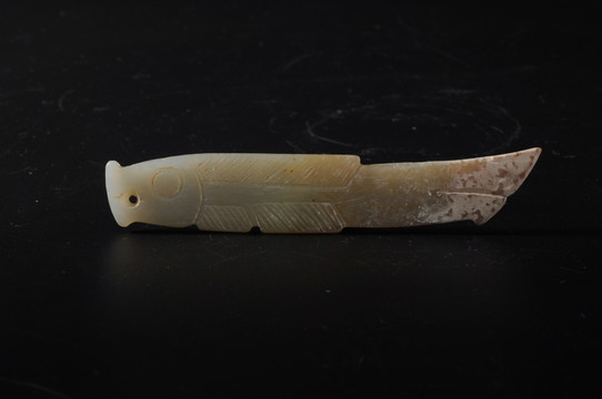 西周玉器 白玉魚(yú)