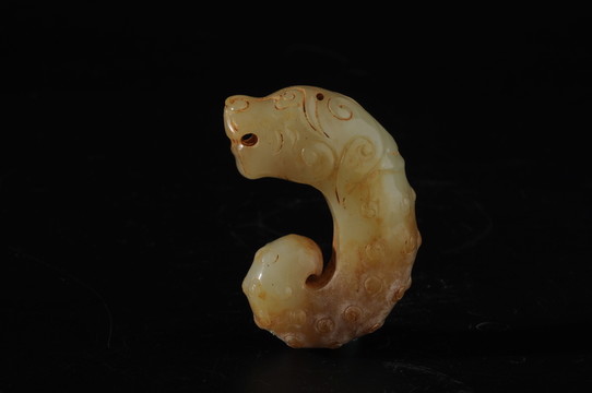 戰(zhàn)國(guó)古玉 龍頭玉佩