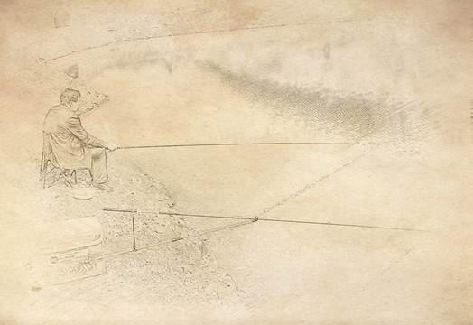 素描垂釣