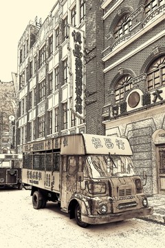老上海老廣州老香港素描 線描